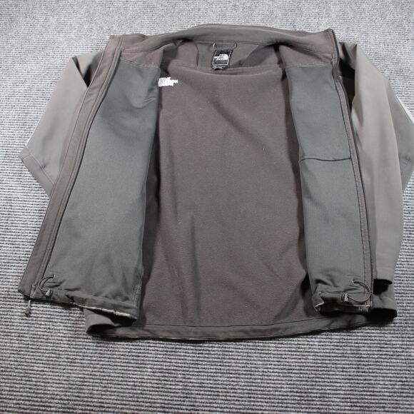 The North Face Apex Softshell Jacket Mens XL Gray/Black Wind Resistant Fleece - Picture 3 of 10